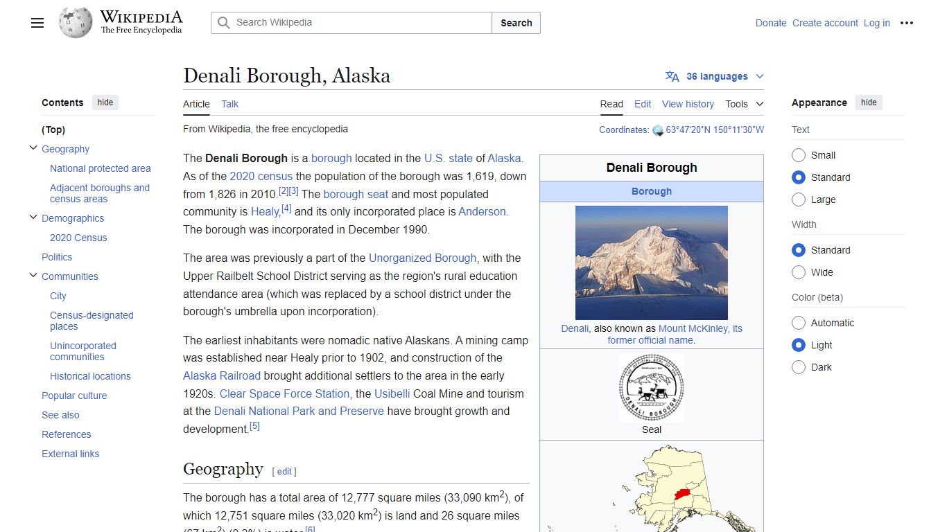 Denali Borough, Alaska - Wikipedia